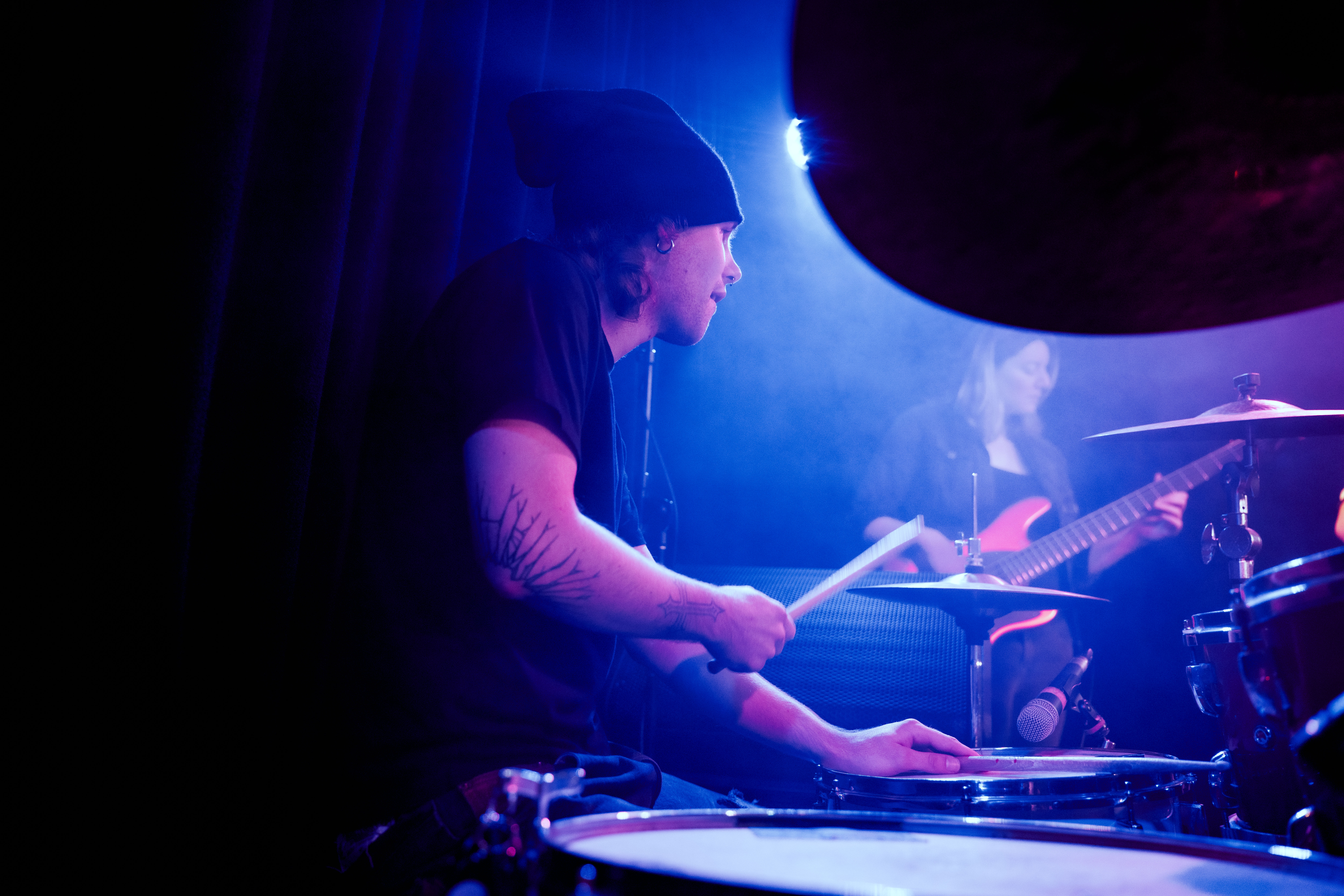 Studio drum session